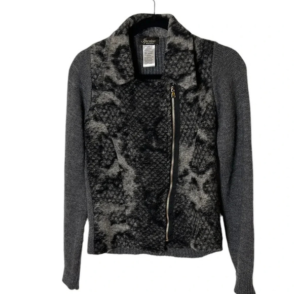 VTG chunky knit wool blend jacket made in Italy ,EC
Asymmetrical zip,rib,M - Picture 1 of 12